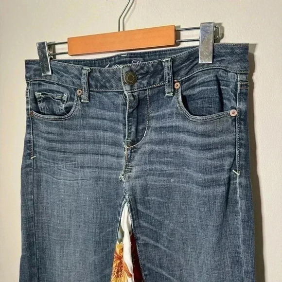 Vintage Y2K denim reworked patchwork denim maxi skirt 4/6 - Picture 6 of 6